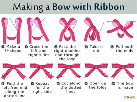 Ribbon Bow Tying Instructions and Vide